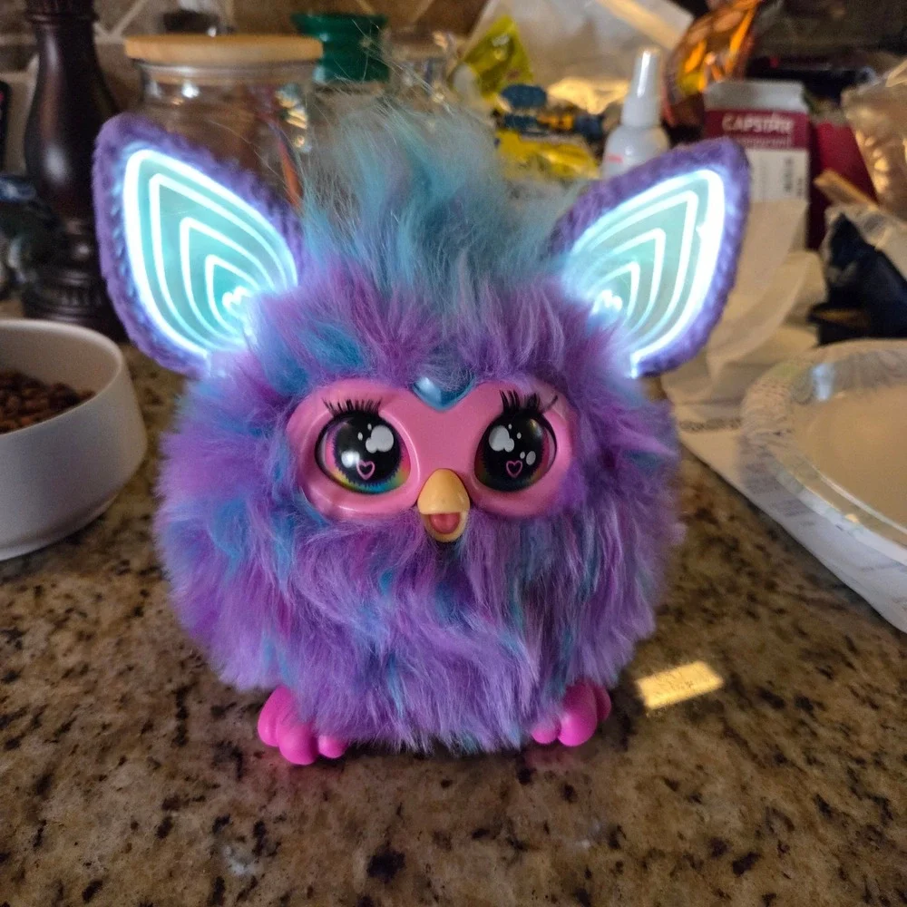 Hasbro Furby Interactive Plush Toy  Tie Dye 2023 Light Up‎ Ears F6743- Tested